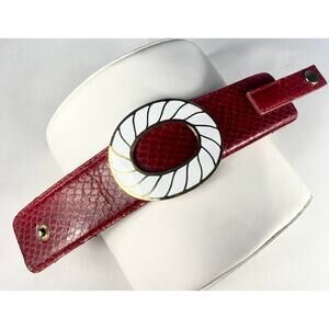 French Enamel Pendant, Leather Band Bracelet